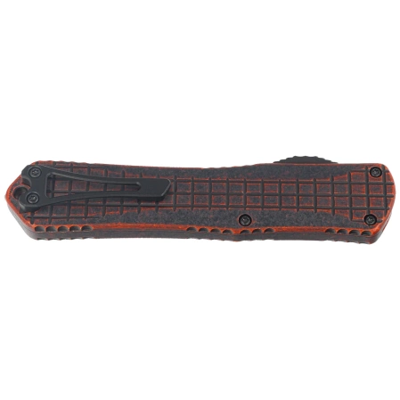 Heretic Manticore X Bowie Breakthrough Orange Grenade Aluminum, Black DLC MagnaCut OTF Knife by Tony Marfione Jr. (H030BF-6A-BRKORG)