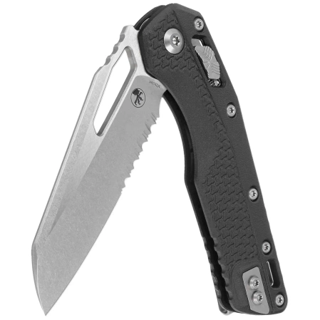 Microtech MSI S/E Ram-Lok Black Tri-Grip Polymer, Stonewashed P/S M390MK by Tony Marfione (210T-11PMBK)