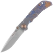 Spartan Blades Harsey Folder Special Edition Babe Knife Blue Titanium, Bronze HW, Satin MagnaCut by William W. Harsey Jr. (SF5BABE)