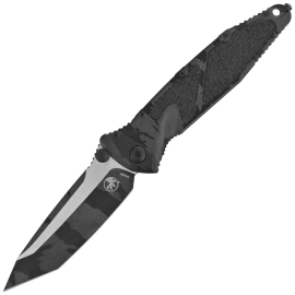 Microtech Socom Elite T/E-M Signature Knife Midnight Tiger Camo Aluminum, Midnight Tiger Camo M390MK by Tony Marfione (161-1MTCS-Z4)