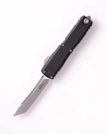 Microtech UTX-70 Gen IV T/E OTF Knife Black Aluminum, Stonewashed M390MK by Tony Marfione (11494-10)