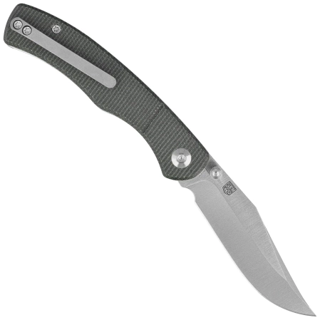 Civivi Clingman Knife Green Canvas Micarta, Satin Nitro-V by Taylor Martin Best Damn EDC (C23065-4)