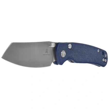 Bestechman Cicada's Wing-TL Knife Blue Canvas Micarta, Satin 10Cr15CoMoV (BMK24-M-1)