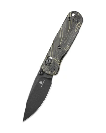 Bestechman Sprite Knife Black-Green G10, Black Stonewashed M390 (BMK21F)
