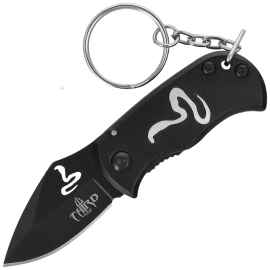 Third Decor Habitat Cobra Knife Keychain Black Aluminum, Black 420 (N201C)