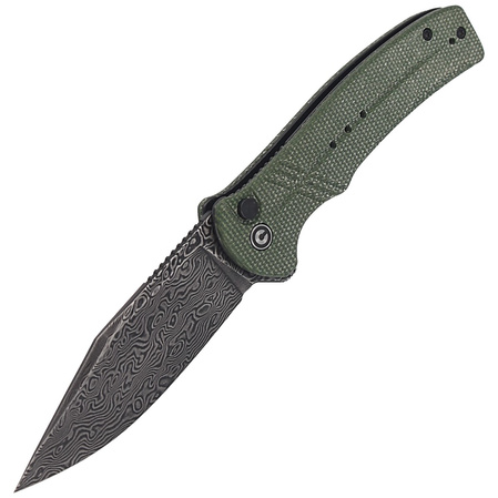 Nóż składany CIVIVI Cogent Green Micarta, Black Damascus (C20038D-DS1)