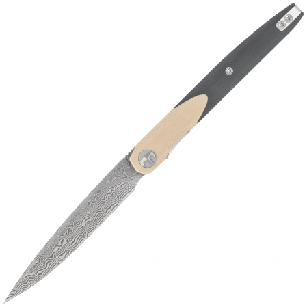 Bestechman Lanza Knife Khaki-Black G10, Damascus by Grzegorz Grabarski (BMK14-D-2)