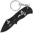 Third Decor Habitat Cobra Knife Keychain Black Aluminum, Black 420 (N201C)