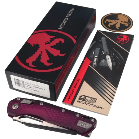 Nóż składany Microtech MSI S/E Faded Sangria Tri-Grip Polymer, Cerakote Faded Sangria M390MK by Tony Marfione (210T-1PMFSR)