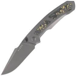 Kizer Feweed Knife Gray Titanium / Toxic Storm Fat Carbon, Gray Stonewashed S90V by Vu Huynh Nam Anh (Ki3694A2)