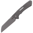 WE Knife Mini Buster Gray Titanium, Polished Bead Blasted CPM 20CV by Snecx Tan (2003A)