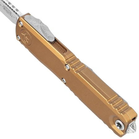 Microtech Ultratech Gen IV S/E OTF Knife Tan Aluminum, Stonewashed M390MK by Tony Marfione (11214-10TA)