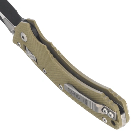 Nóż składany Microtech Amphibian Ram-Lok S/E OD Green Fluted Aluminium, Black M390MK by Tony Marfione (137RL-1FLGTOD)