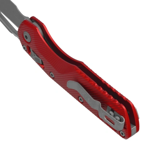 Nóż składany Microtech MSI S/E Red Fluted Aluminium, Apocalyptic M390MK by Tony Marfione (210-10APFLRD)