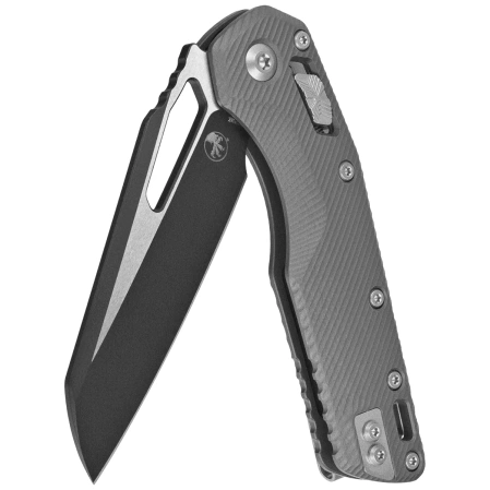 Microtech MSI S/E Knife Fluted Natural Clear Aluminum, Black Cerakote M390MK by Tony Marfione (210-1FLNC)