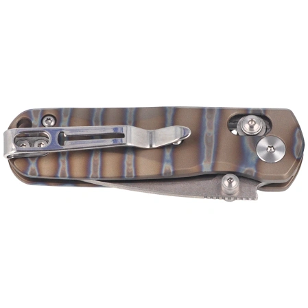 Bestechman Sprite Knife Flamed Titanium, Stonewashed/Satin M390 (BMK21C)
