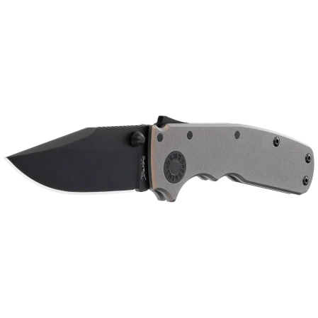 Nóż składany Demko Shark-Cub Stealth Clip Point Artillery GrEy Aluminium, DLC CPM 20CV by Andrew Demko (SC-20CV-ALUM-DLC-AG-CP)