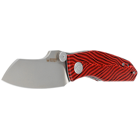 Kubey Knife Monsterdog Black/Red G10, Bead Blasted N690 by Dmitry Osarenko (KU337F)