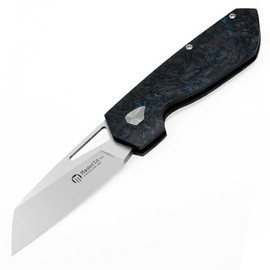 Nóż składany Maserin W2 371/B Knife Black-Blue Fat Carbon, Satin M390 by Attilio Morotti