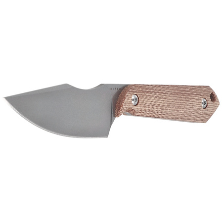 Kizer Mini Harpoon Knife Brown Micarta, Stonewashed AEB-L by Maverick Customs (1040S7)