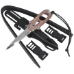 MAC Coltellerie Gunster Diving Knife Red Burlap Micarta, Satin MA5 by Moris Baroni (GNR11.RB)