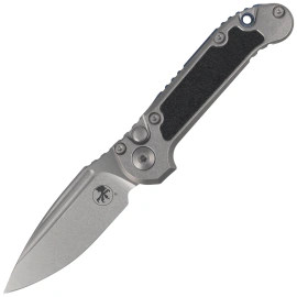 Microtech LUDT Gen III S/E Marfione Select Automatic Knife Stonewashed Titanium, Blue HW, Stonewashed M390MK by Tony Marfione (1135-10MS4)