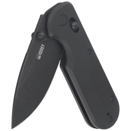 Kubey Bedrock Knife Black G10, Blackwashed D2 (KU505D)