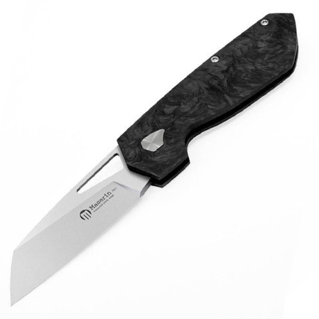 Nóż składany Maserin W2 371/N Black-Silver Fat Carbon, Satin M390 by Attilio Morotti