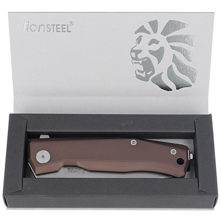 Nóż składany LionSteel Myto Earth Brown Aluminium, Stonewashed M390 by Molletta (MT01A ES)