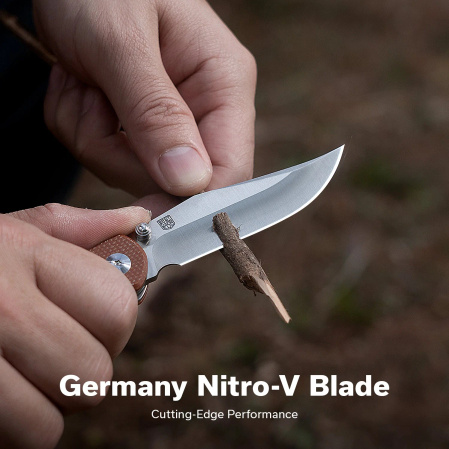 Nóż składany Civivi Clingman Brown Canvas Micarta, Satin Nitro-V by Taylor Martin Best Damn EDC (C23065-3)