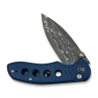 Civivi Triptych Knife Blue Canvas Micarta, Damascus (C23085B-DS1)