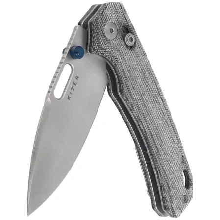 Nóż składany Kizer Outposter Black Norplex UltreX™ Micarta, Satin Nitro-V (V3802CDA1)