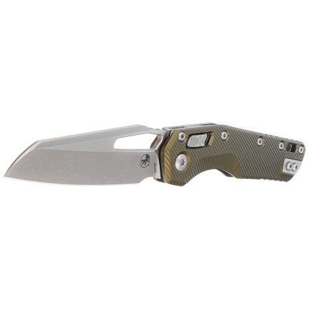 Microtech MSI S/E Fluted OD Green Aluminium, Apocalyptic Stonewashed M390MK by Tony Marfione (210-10APFLOD)