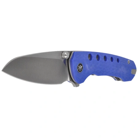 Nóż składany Remette RT-BEE-B w/Titanium Toothpick Blue G10, Handmade Satin 14C28N