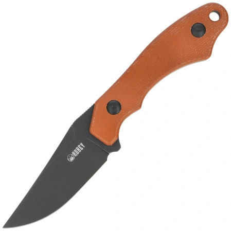 Kubey TLB II Knife Brown Micarta, Black Stonewashed 14C28N by Alessandra De Santis (KU468D)