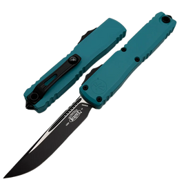 Nóż automatyczny OTF Microtech Ultratech Gen IV S/E Cerakote Cyan Aluminium, Black M390MK by Tony Marfione (11214-1CN)