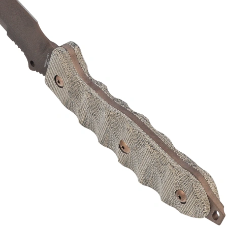 Nóż Fox Audax OD Green Canvas Micarta, Bronze PVD Becut by Trinova Solutions (FX-615)