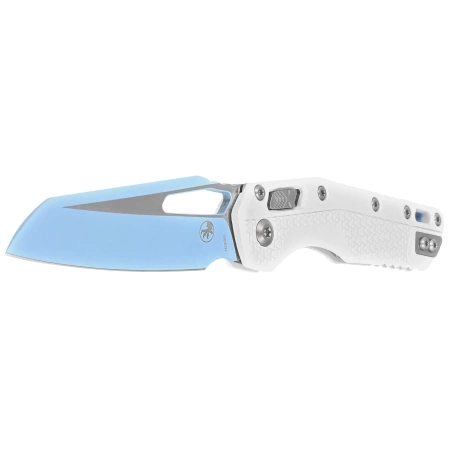 Microtech MSI S/E Ram-Lok White Tri-Grip Polymer, Sky Blue M390MK by Tony Marfione (210T-1PMCWH-Y7)