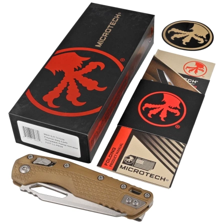 Nóż składany Microtech MSI S/E Dark Earth Tri-Grip Polymer, Stonewashed P/S M390MK by Tony Marfione (210T-11PMDE)