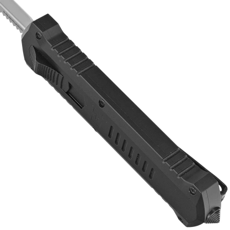 Nóż automatyczny OTF Tekto A4 Humvee D/E Black Aluminium, Satin P/S D2