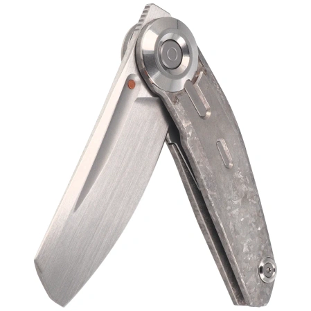 Reate VK-CLU Knife Gray Crystalized Titanium, Hand Rubbed Satin Elmax by Vulpex Knives