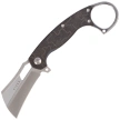 Nóż składany Kizer Dodo Karambit Chocolate Glacier Richlite, Satin Brushed Nitro-V by Giedymin (V2702A1)