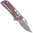 Bestech Engine Bowie Carbon Fiber/Colorful Flamed Titanium, Bead Blasted/Satin CPM S35VN (BT1806D)