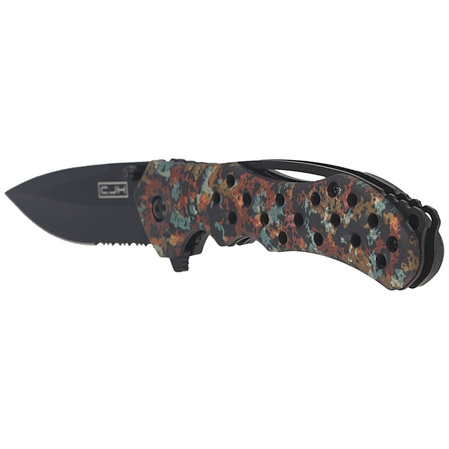 Nóż składany Herbertz CJH Camo/Black ABS, Black Blade 420 (44009)