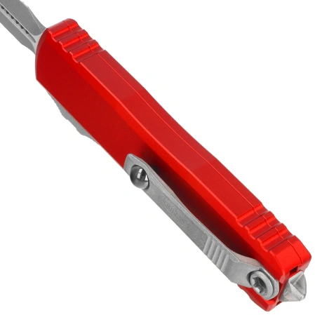 Microtech UTX-85 Gen IV D/E OTF Knife Red Aluminum, Apocalyptic F/S M390MK by Tony Marfione (12324-D12APRD)