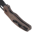 Kizer C01C 2.9 BS Knife Brown Norplex UltreX Micarta, Black DLC Ultra Elmax by Sheepdog Knives (Ki3488.29BSA2)
