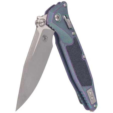Microtech Socom Ram-Lok S/E Marfione Select Knife Nebula Green Titanium, Purple Bksp, Stonewshed M390MK by Tony Marfione (160RL-10MS10)