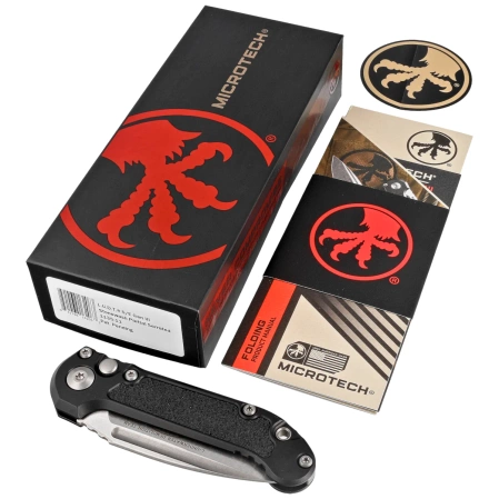 Nóż automatyczny Microtech LUDT Gen III S/E Black Aluminium, Stonewashed P/S M390MK by Tony Marfione (1135-11)