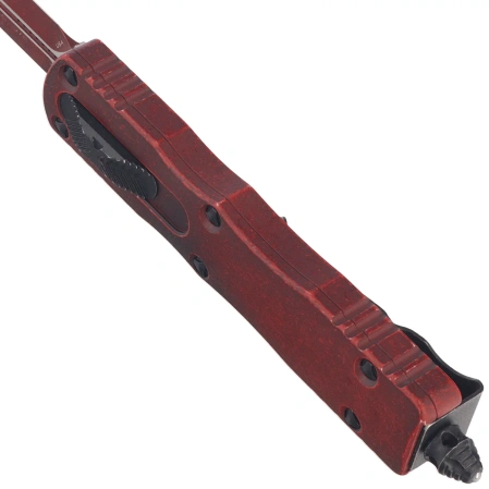 Nóż automatyczny OTF Microtech Dirac D/E Weathered Crimson Aluminium, Weathered Crimson M390MK by Tony Marfione (225-1WCM)