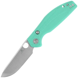Bestechman Angry Owl Knife Aqua G10, Satin/Stonewashed D2 by Keanu Alfaro (BMK12B-1)